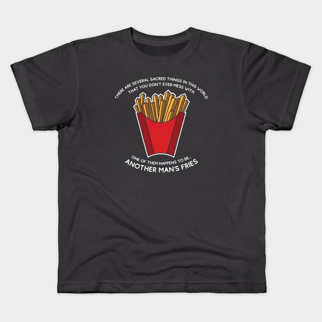 Sacred Fries Kids T-Shirt by bryankremkau